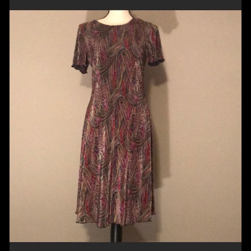 💜Multicolor Crinkle Print Dress💜